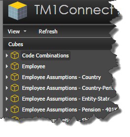 TM1Connect - Cube List