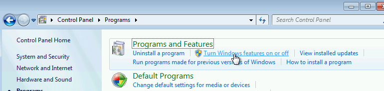 Win7 - PreReq - Windows Features