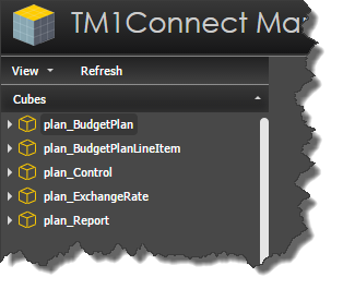 TM1Connect - Cube List 2