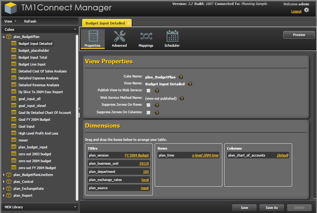 TM1Connect - Batch - Data Export 2