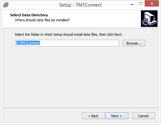 TM1Connect - Setup Data Location