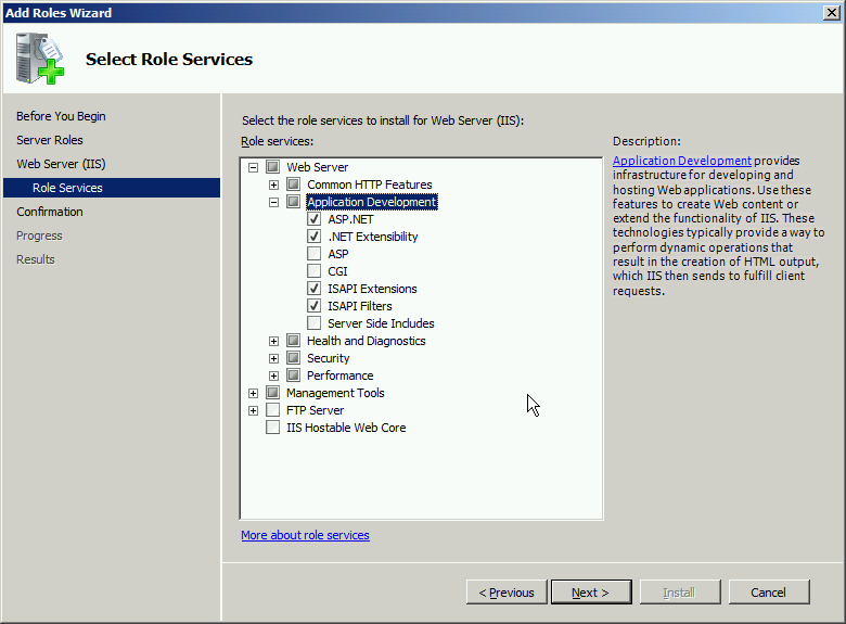 Win2008 - PreReq - Application Development